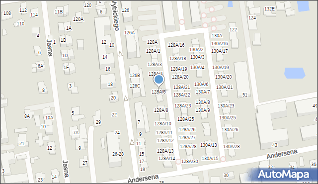 Ząbki, Szwoleżerów, 128A/6, mapa Ząbki