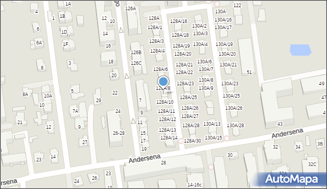 Ząbki, Szwoleżerów, 128A/9, mapa Ząbki