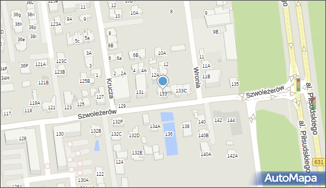 Ząbki, Szwoleżerów, 133, mapa Ząbki