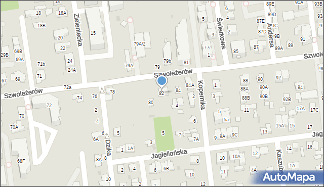 Ząbki, Szwoleżerów, 82, mapa Ząbki