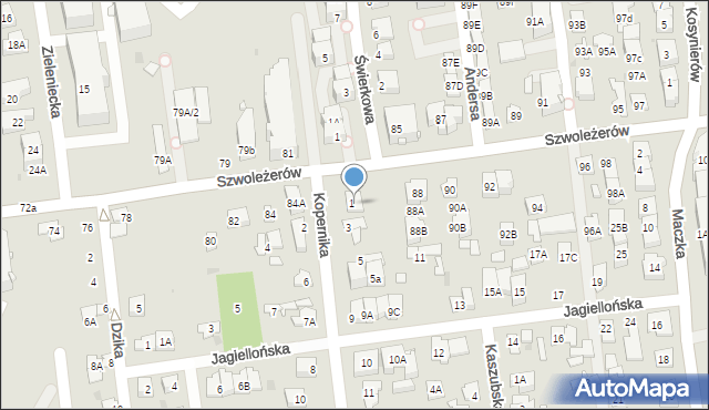 Ząbki, Szwoleżerów, 86, mapa Ząbki