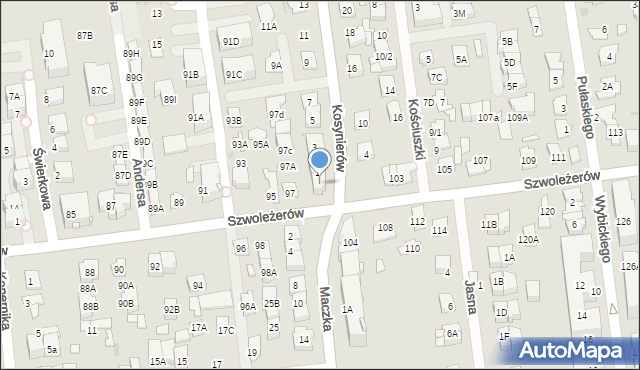 Ząbki, Szwoleżerów, 99, mapa Ząbki