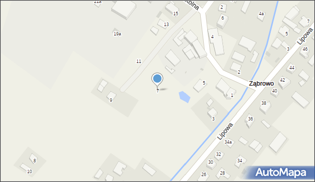Ząbrowo, Szkolna, 7, mapa Ząbrowo