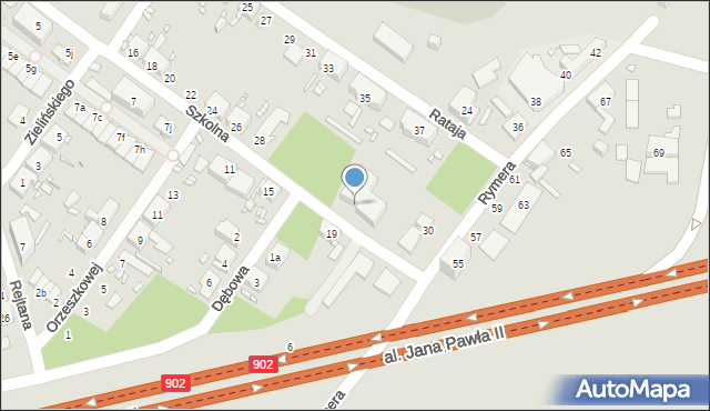 Zabrze, Szkolna, 36, mapa Zabrza