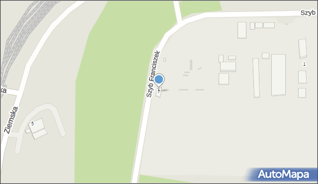 Zabrze, Szyb Franciszek, 7, mapa Zabrza