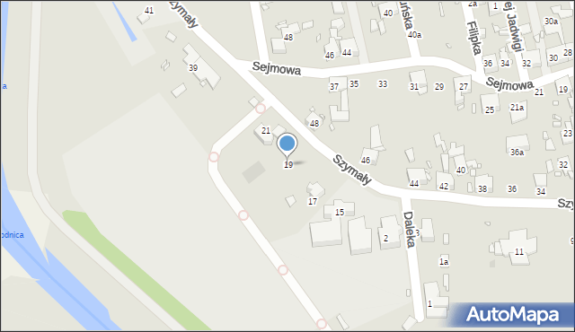 Zabrze, Szymały Jana, 19, mapa Zabrza