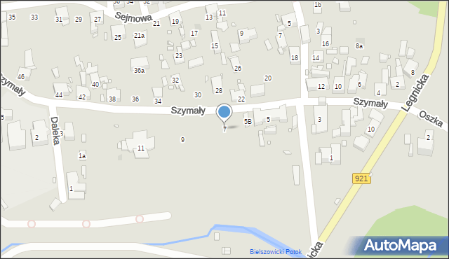 Zabrze, Szymały Jana, 7, mapa Zabrza