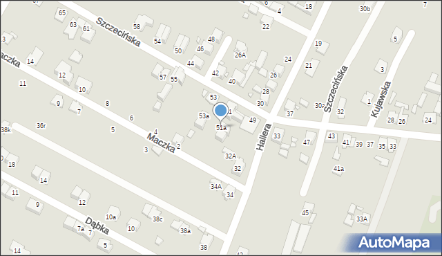 Zabrze, Szczecińska, 51a, mapa Zabrza