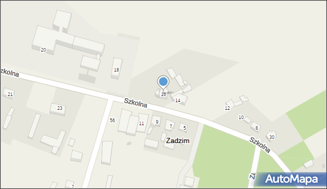 Zadzim, Szkolna, 16, mapa Zadzim