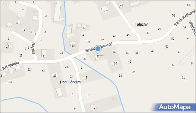 Zagacie, Szlak Królewski, 32, mapa Zagacie