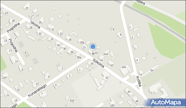 Żagań, Szkolna, 39, mapa Żagań