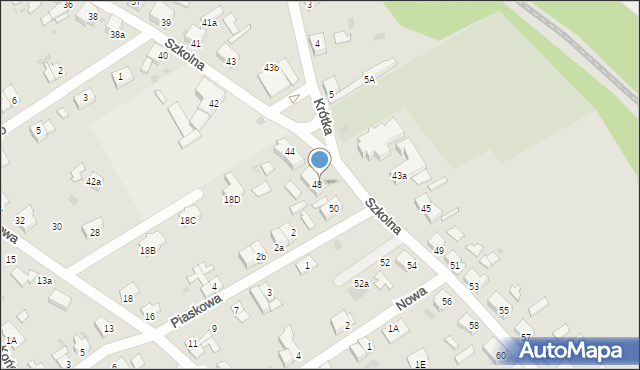 Żagań, Szkolna, 48B, mapa Żagań