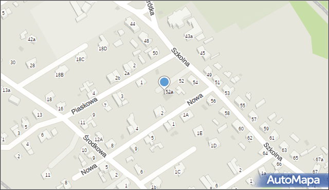 Żagań, Szkolna, 52b, mapa Żagań