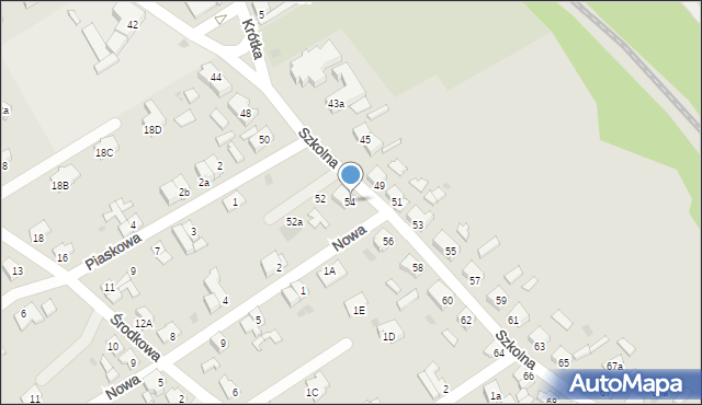 Żagań, Szkolna, 54, mapa Żagań