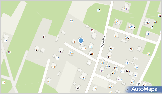 Zagościniec, Szkolna, 11b, mapa Zagościniec