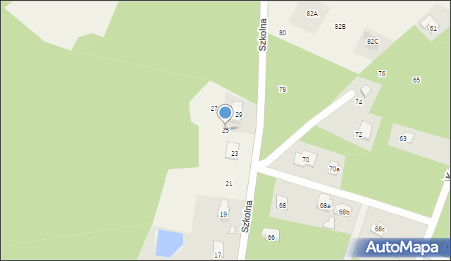 Zagościniec, Szkolna, 25, mapa Zagościniec