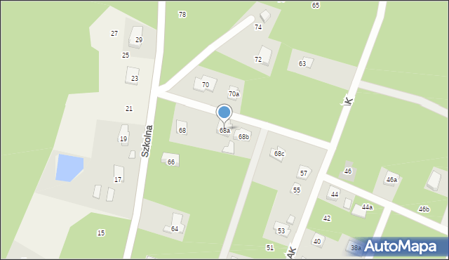 Zagościniec, Szkolna, 68a, mapa Zagościniec
