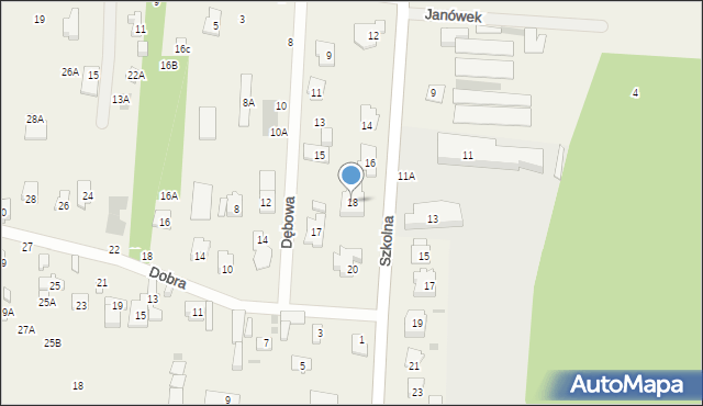 Zakręt, Szkolna, 18, mapa Zakręt