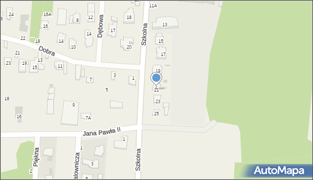 Zakręt, Szkolna, 21, mapa Zakręt