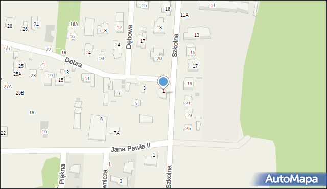 Zakręt, Szkolna, 22, mapa Zakręt