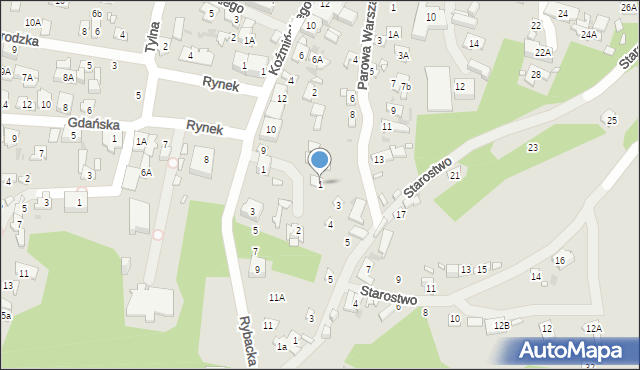 Zakroczym, Szkolna, 1, mapa Zakroczym