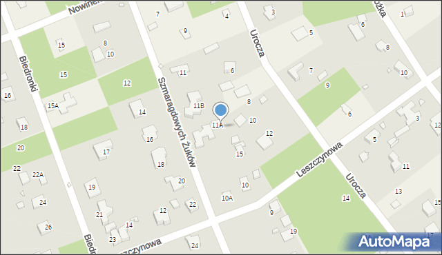 Zalesie Górne, Szmaragdowych Żuków, 13, mapa Zalesie Górne