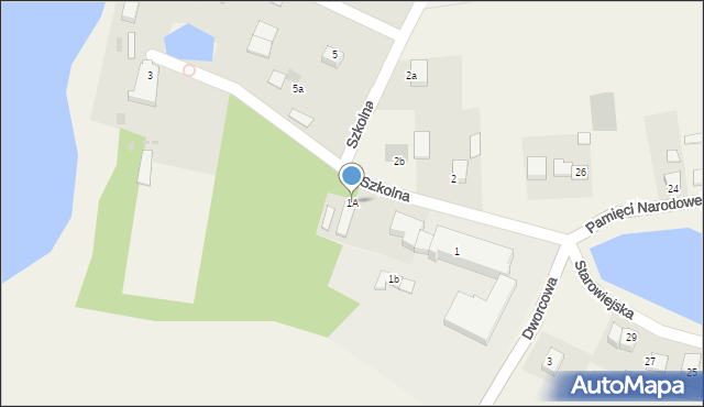 Żalno, Szkolna, 1A, mapa Żalno