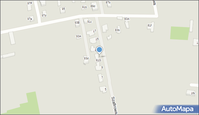 Zamość, Szafirowa, 11, mapa Zamościa