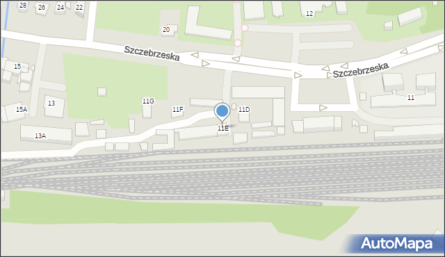 Zamość, Szczebrzeska, 11E, mapa Zamościa