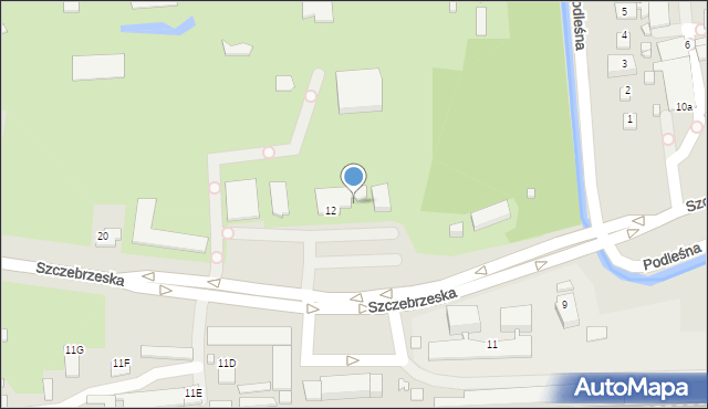 Zamość, Szczebrzeska, 12-18, mapa Zamościa