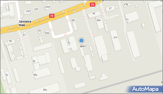 Zamość, Szczebrzeska, 49A, mapa Zamościa