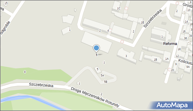 Zamość, Szczebrzeska, 6, mapa Zamościa