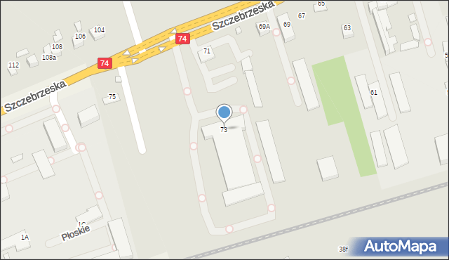 Zamość, Szczebrzeska, 73, mapa Zamościa