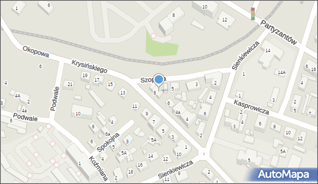 Zamość, Szopena Fryderyka, 7, mapa Zamościa