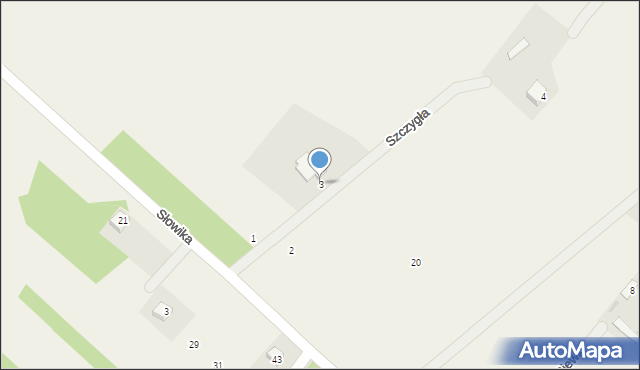 Zaręby, Szczygła, 3, mapa Zaręby