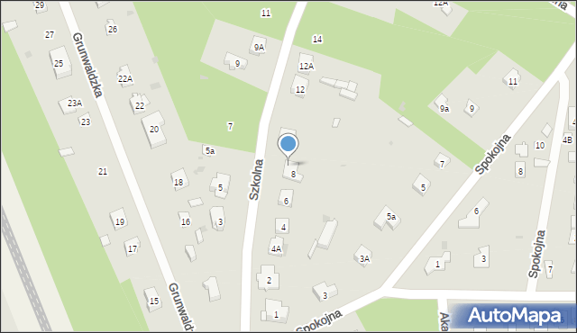 Żarki-Letnisko, Szkolna, 8a, mapa Żarki-Letnisko