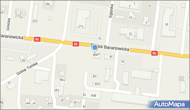Zaścianki, Szosa Baranowicka, 60A, mapa Zaścianki