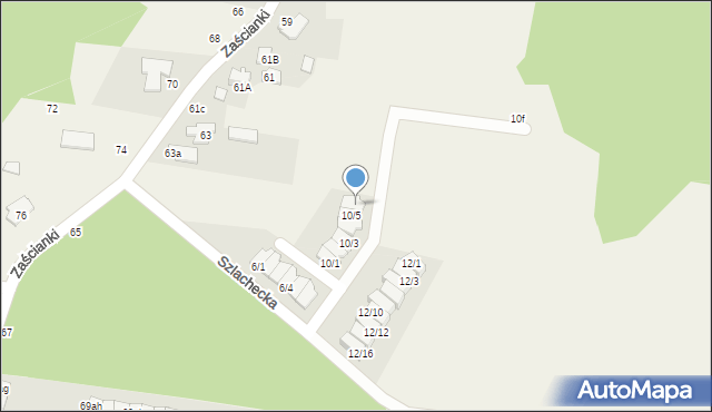 Zaścianki, Szlachecka, 10/6, mapa Zaścianki