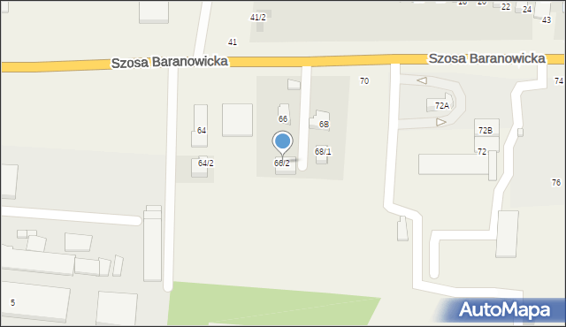 Zaścianki, Szosa Baranowicka, 66/2, mapa Zaścianki