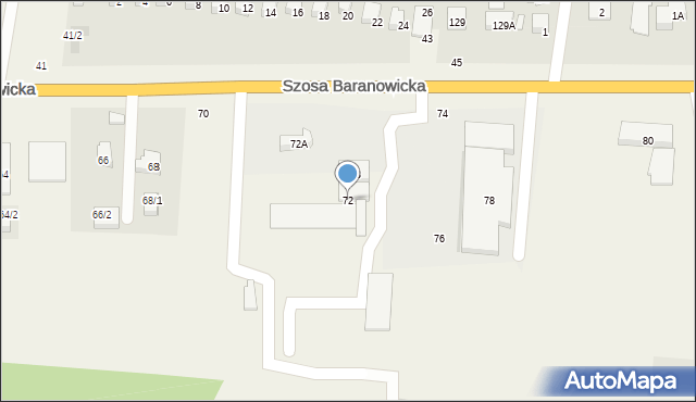 Zaścianki, Szosa Baranowicka, 72, mapa Zaścianki