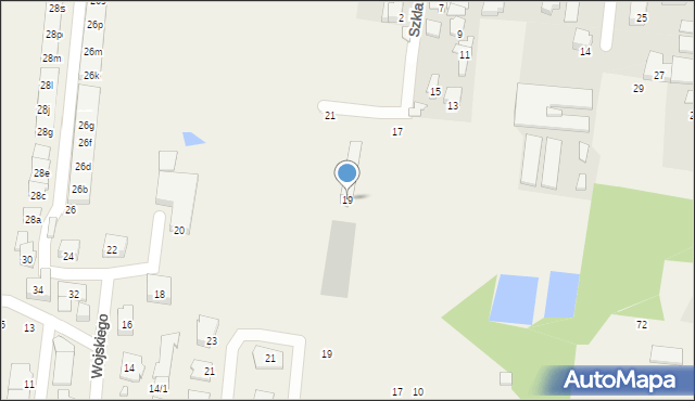 Zaścianki, Szklarniana, 19, mapa Zaścianki