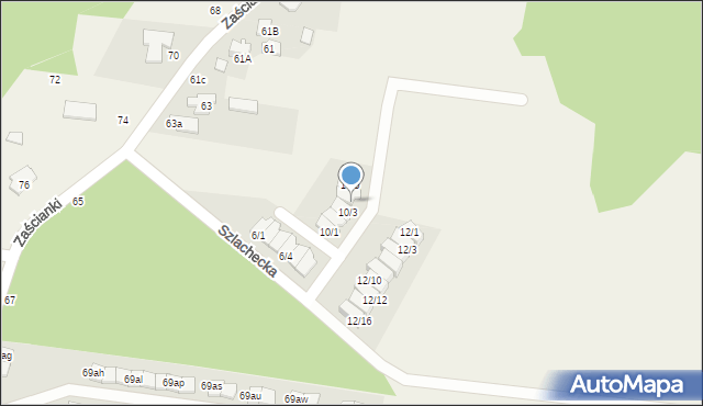 Zaścianki, Szlachecka, 10/4, mapa Zaścianki