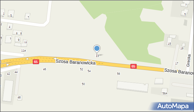 Zaścianki, Szosa Baranowicka, 13, mapa Zaścianki