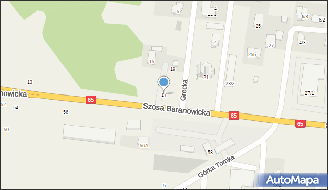 Zaścianki, Szosa Baranowicka, 17, mapa Zaścianki