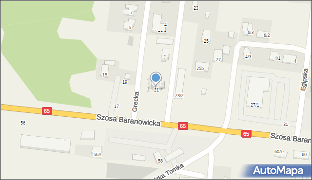Zaścianki, Szosa Baranowicka, 21, mapa Zaścianki