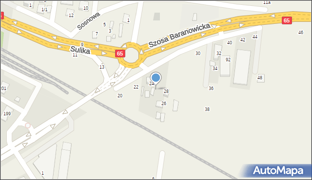 Zaścianki, Szosa Baranowicka, 24A, mapa Zaścianki