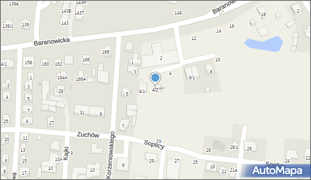Zaścianki, Szosa Baranowicka, 4/2, mapa Zaścianki