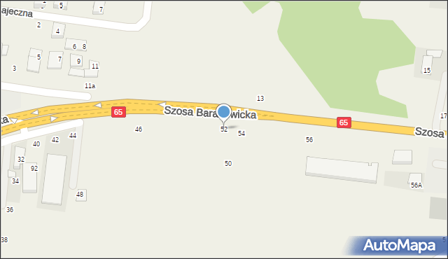 Zaścianki, Szosa Baranowicka, 52, mapa Zaścianki
