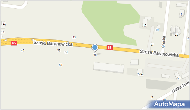 Zaścianki, Szosa Baranowicka, 56, mapa Zaścianki