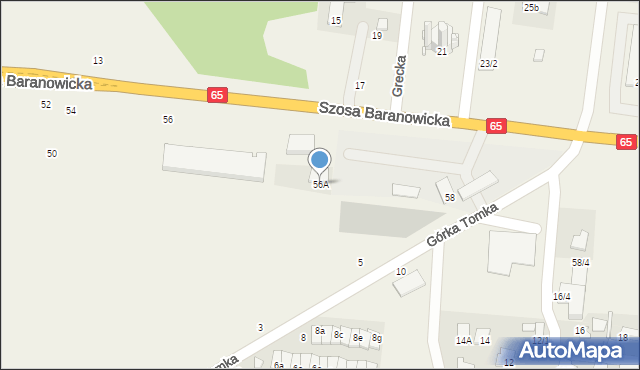 Zaścianki, Szosa Baranowicka, 56A, mapa Zaścianki